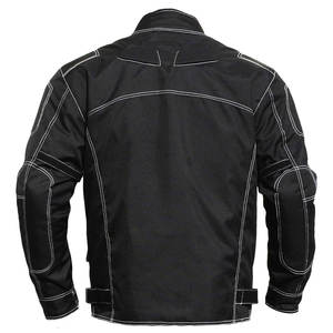 Blouson de moto en textile noir UrbanTrace avec surpiqûres contrastées, équipement de protection pour la conduite - Product Image 2