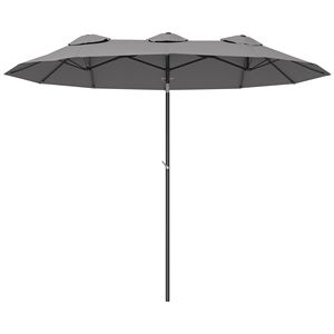 9.5ft <b>Large</b> Double Sided Garden <b>Umbrella</b> Outdoor Patio & Market <b>Umbrella</b> Tilt Crank for Courtyard Park 2.7m Radii Made Polyester - Product Image 1