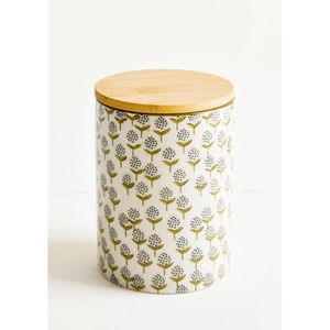 Eco-Friendly Mango Wood Enamel Printed <b>Jar</b> for <b>Tea</b> <b>Coffee</b> Sugar Storage Kitchen Use - Product Image 6