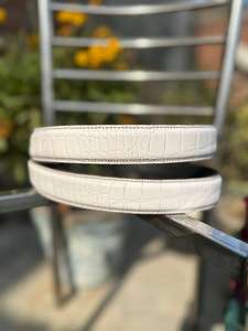 เข็มขัดหนังวัวแท้สีน้ำตาลสไตล์ตะวันตก หัวเข็มขัดแบบปักลาย ปรับแต่งได้ พร้อมหัวเข็มขัดเหล็กพิมพ์ลายด้วยความร้อน ขนาด 3.5 ซม. - Product Image 2