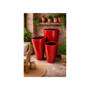 Macetas de Fibra de Vidrio de Alta Calidad, Redondas, Resistentes a los Rayos UV, Ligeras, Duraderas y Ecológicas, de Diseño Moderno para Decoración del Hogar y Jardín - Product Image 1