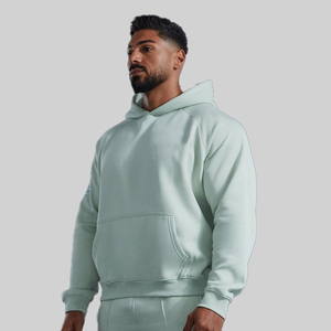 Custom Logo Oversized Hoodie <b>Men</b> Hooded Heavyweight Distressed Cotton Fleece Sweatshirt <b>Pullover</b> OEM Autumn Wear Wholesale - Product Image 4