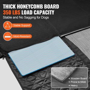 Coprisedile per Cani 132x63 cm con Fondo Rigido in Tessuto Oxford, Estensore per Sedile Posteriore, Amaca e Letto di Supporto per Viaggi in Auto - Product Image 3