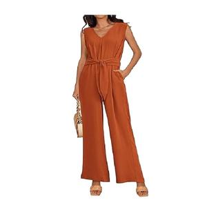 Combinaison décontractée pour femme, respirante, élégante, couleur unie, 100% coton, écologique, imperméable, grande taille, orientée vers l'exportation - Product Image 1