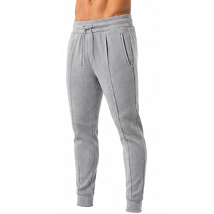 Wholesale <b>Mens</b> Slim Fit Waffle Knit <b>Trousers</b> Casual Textured Joggers <b>Elastic</b> Waist Drawstring Custom Fashion Bottoms <b>Mens</b> Soft - Product Image 1