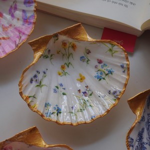 ถาดใส่เครื่องประดับเปลือกหอยทำมือ จานตกแต่งเปลือกหอยสแกลลอป งานฝีมือเปลือกหอยธรรมชาติ ของตกแต่งสไตล์ชายทะเล จำหน่ายจำนวนมาก - Product Image 3