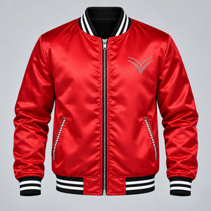 Chaqueta Varsity de Manga Larga con Cuello Alto para Hombre, de Lana y Lona para Invierno, Venta al Por Mayor a Bajo Precio, Fabricantes con OEM - Product Image 1