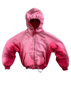 Custom Vintage Cropped Zip Hoodie Adjustable Hem Zipper Hoodie Heavyweight Acid Wash Sun Faded Crop Hoodies For Men Women - Product Image 2