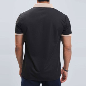 Collar Design Solid Color Breathable <b>Canvas</b> Men's for Shirts Customized Logo Short Sleeve High Quality Casual Outdoor Sportswear - Product Image 5