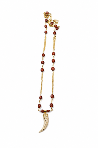 Collar Personalizado Chapado en Rodio con Colgante de Madreperla y Acentos de Circonita, Amuleto de Luna Creciente, Cadena de Joyería Fina, Regalo de Protección para Mujer - Product Image 3