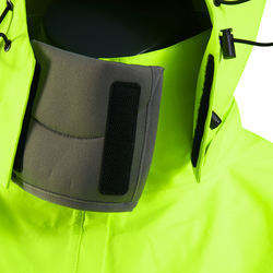 Combinaison de travail imperméable et respirante pour homme, orange, avec empiècements gris et capuche, en polyester - Product Image 5