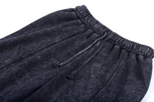 HAMIO SPORTS Conjunto Deportivo Unisex de Dos Piezas con Capucha, Color Gris Hielo, Lavado Ácido, Tallas Grandes, Ribete Blanco en Contraste, Elástico en Cuatro Direcciones, Secado Rápido - Product Image 3
