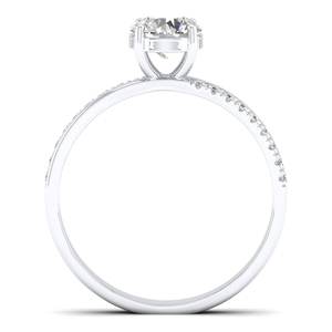 Anillos REYES Solitaire de Plata de Ley 925 con Corte Redondo de 0,97 Quilates de Moissanita para Mujer, Diseño Original, Regalo de Boda, Joyería Fina - Product Image 4