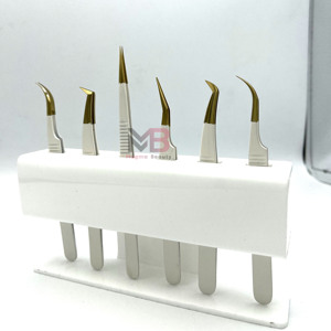 Pinces à cils personnalisées pour volume, marque privée, pinces à sourcils à pointes lisses, pinces à cils - Product Image 2
