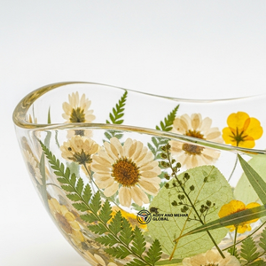 ชามเสิร์ฟตกแต่งรูปทรงคลื่นหลากสี ไล่เฉดสีส้ม ชมพู ม่วง ของตกแต่งศิลปะสมัยใหม่ ชามใส่ผลไม้ ขนมขบเคี้ยว - Product Image 3