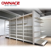 Ownace Métallique US Type Américain Logo Personnalisé Acceptable Type Double Face Métal Gondole Étagère Gondole Rayonnage