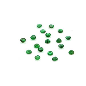 Esmeraldas naturales de Zambia calibradas en forma de cabujón de 2.5 mm, piedras preciosas sueltas para la fabricación de joyería, listas para usar. - Product Image 2