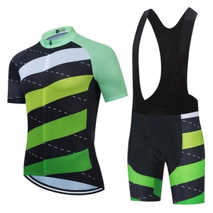 Ensemble maillot et short de cyclisme pour homme, noir, violet, bleu, rayé, impression par sublimation, vêtements de performance - Product Image 4