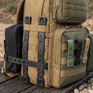 קליפסים טקטיים 3 אינץ' למערכת MOLLE, אבזמי רצועה, קליפסים לשחרור מהיר מניילון עבור נרתיקי מחסניות, חיבור MOLLE - Product Image 4