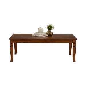 Traditional <b>Solid</b> Oak Coffee <b>Table</b> Dirty Oak Finish <b>Top</b> Rectangular <b>Wood</b> <b>Table</b> with Carved <b>Wood</b> Legs for Farmhouse Living Room - Product Image 4