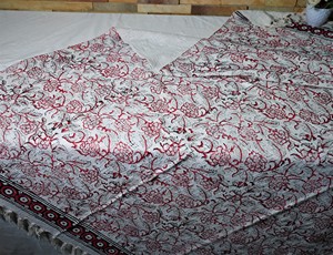 Manta de Algodón Orgánico con Estampado Indigo Ecológico Hecho a Mano - Decoración Moderna para el Hogar, Lavable a Máquina, para Sala de Estar, Sofá, Viajes - Product Image 4