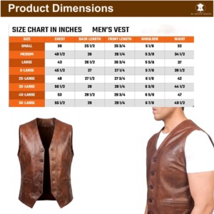Veste en cuir véritable marron pour homme, col en V, simple boutonnage, coupe ajustée, veste formelle - Product Image 5