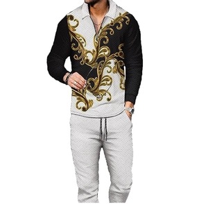Conjunto Deportivo con Cuello Camisero, Estampado, Transpirable, Ropa Deportiva de Verano, Chaquetas con Cierre de Cremallera, Sublimación, Impresión Digital - Product Image 1