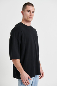 T-shirt Homme Oversize à Épaules Tombantes, Coupe Boxy, Design Uni, Vente en Gros, Fournisseur Fabricant - Product Image 3