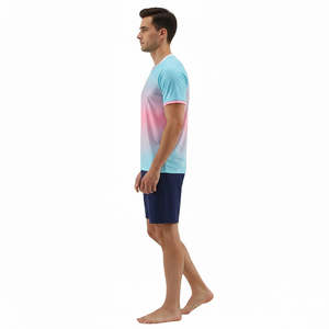 ชุดฟุตบอลแบบกำหนดเอง เสื้อและกางเกงขาสั้นผ้าโพลีเอสเตอร์ 100% ระบายอากาศได้ดี พร้อมหมายเลขและชื่อพิมพ์ - Product Image 4