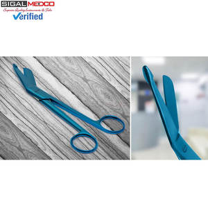 Tijeras para Vendajes Lister 5.5 Azules, Tijeras de Seguridad y Trauma, Manuales, de Acero Inoxidable, Certificación CE, Primeros Auxilios, Cuidado Médico, Uso Doméstico - Product Image 5