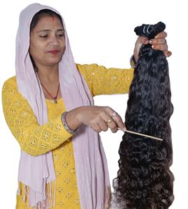 Cheveux vierges de vison cambodgien 100% cheveux Remy humains cuticule alignée non transformés faisceaux de vague profonde brute Type de cheveux indiens - Product Image 1
