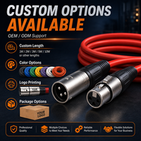Câbles audio XLR multicolores OEM 3 broches mâle-femelle avec protection anti-tension flexible pour microphones, mixeurs et équipements de scène