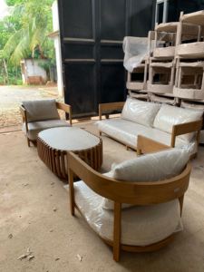 Solid Teak Outdoor Lounge <b>Sofa</b> <b>Set</b> with Armchairs and Coffee Table Manufacturer Supplier Exporter Indonesia - Product Image 2