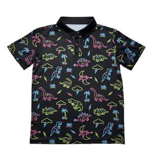 เสื้อโปโลกอล์ฟสำหรับผู้ชายผ้าโพลี-สแปนเด็กซ์ดีไซน์พิมพ์ซับลิเมชันสั่งจำนวนมากโลโก้ออกแบบได้ตามต้องการ - Product Image 2