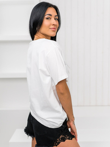T-shirt pour femme de haute qualité, personnalisable, imprimé, coupe ajustée, col rond, manches courtes, grande taille, respirant, séchage rapide, écologique - Product Image 3