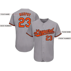 Maillot de baseball OEM à boutons intégraux, uniforme personnalisé pour jeunes, adultes, hommes, femmes, vêtements de sport - Product Image 3