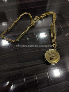 Latón náutico grabado tu collar de Amistad Ranboo brújula regalos para ella él amigos medallón brújula - Product Image 5