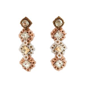 Pendientes de lentejuelas de 7cm de longitud, hechos a mano, con forma cuadrada, para mujer - Product Image 1