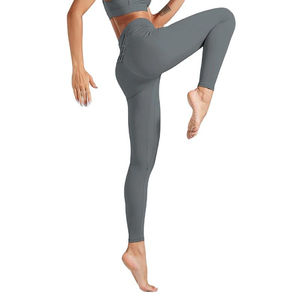 Legging de sport d'hiver uni à imprimé sans couture, pour yoga, course, entraînement et fitness, collant de compression taille haute pour la gym, extensible dans les quatre sens - Product Image 5