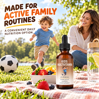Complément alimentaire multivitaminé liquide pour enfants OEM, gélules de gélatine liquide multivitaminées végétaliennes en forme d'ours, pour la santé immunitaire, certifié Halal
