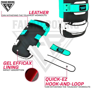 Pads thaïlandais légers, absorbant les chocs et durables pour l'entraînement en salle de sport, équipement de boxe Muay Thai en cuir, vente en gros, haute qualité - Product Image 4