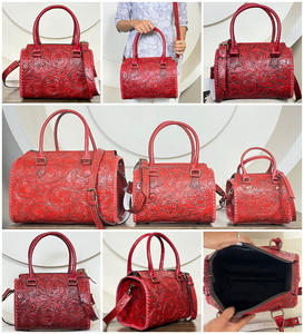 Nuevo Bolso de Mano de Cuero Repujado a Mano, Bolso de Lujo para Mujer, Bolso de Hombro Espacioso para Viaje, Bolso de Diseño Elegante - Product Image 3