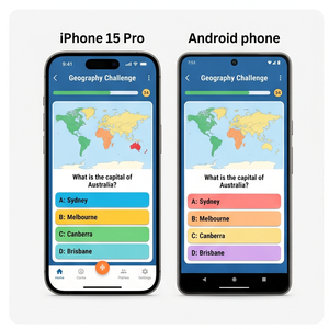 Application de quiz Royalcraft – Jeux de quiz, tests de connaissances, défis amusants et plateforme de quiz éducatif pour iOS/Android et MAC - Product Image 1