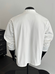 T-shirt à manches longues pour homme, col rond, coupe ample, imprimé personnalisé 2024, coton respirant et écologique, style vintage - Product Image 3