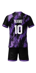 High Quality Team Club Soccer Uniforms Football Shirts Children Shorts Set Custom Sublimation Soccer Jersey Set Kids - Product Image 2
