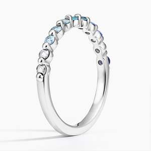 Proveedor de Joyas, Anillos de Oro de 18k con Diamantes Naturales de Corte Brillante Redondo, Topacio, Aguamarina y Zafiro para Mujer - Product Image 1