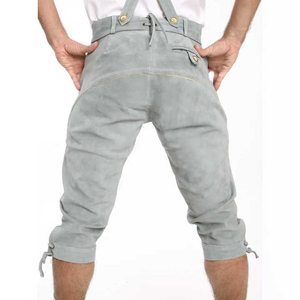 Men Lederhosen Classic Bavarian Leather Shorts Lederhosen Men Traditional Leather Shorts Supplier Men Lederhosen - Product Image 3