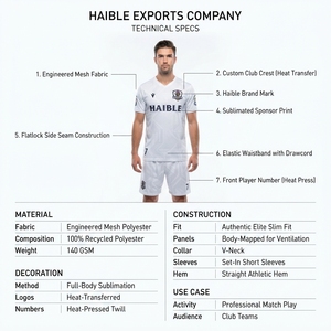 Camiseta de Fútbol Personalizada de Poliéster Reciclado - Uniforme de Equipo Sublimado con Malla Técnica, Venta al Por Mayor OEM - Product Image 5