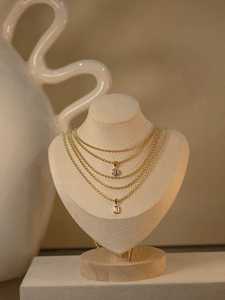 Collier à pendentif en diamant de laboratoire de 2 carats, taille ronde, serti clos, en or massif 14K, avec chaîne à billes de 3mm, 17 pouces, pour superposition, bijoux fins - Product Image 3