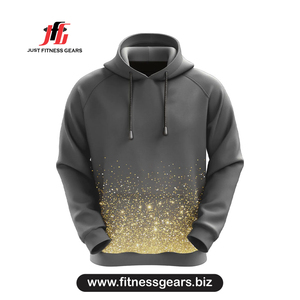 Sudadera con Capucha para Hombre, Estampado Degradado Dorado, Corte Regular, Informal, para Otoño, 100% Poliéster Tejido Transpirable - Product Image 1